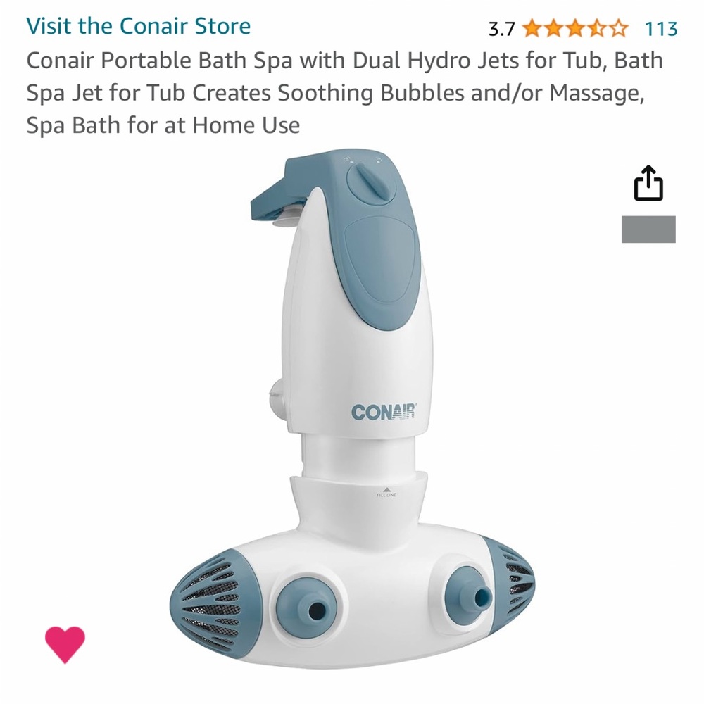 portable bath spa with dual hydro jets